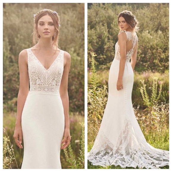 Lillian West by Justin Alexander Dresses Lillian West By Justin Alexander Bohemian Lace Back